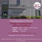 Changes to Castlepollard Library's opening hours